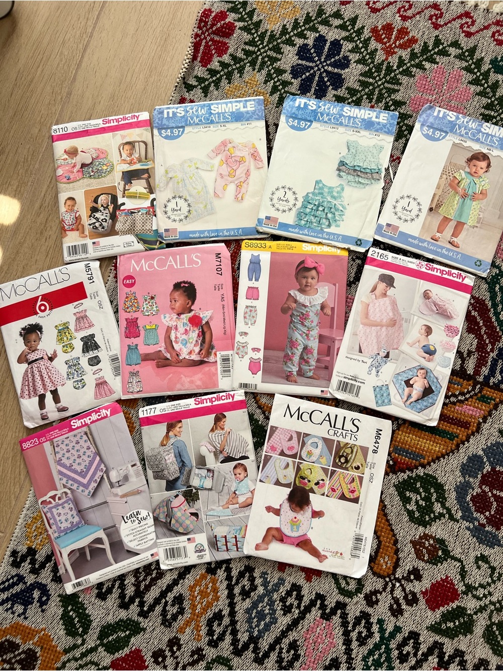 McCall's & Simplicity Baby Sewing Patterns Bundle UNCUT